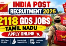Post Office Recruitment 2026 Tamil Nadu: 2,118 GDS Jobs – Apply Online